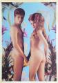 1981 cp 'Adam et Eve'  Kevin Luzac et Eva Ionesco, France