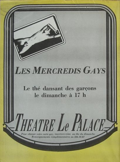 1981 pub pour Le Palace