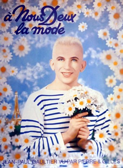 1990 affiche promo pour le livre 'À nous deux la mode' de Jean-Paul Gaultier, 59,5x80 cm