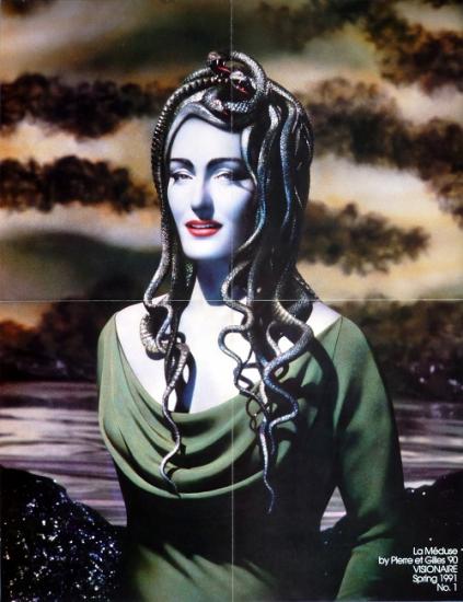 1990 'Méduse' Zuleika Ponsen, poster in Visionaire n°1, mars 1991 43x56 cm