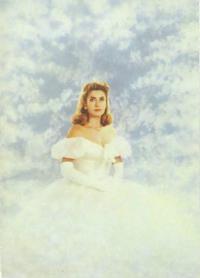 1991 cp 'La reine blanche' Catherine Deneuve, Grèce