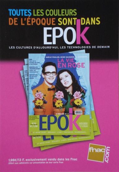 2001 carte promo Epok, Fnac