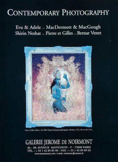 2001 publicité pour la galerie Jérôme de Noirmont
