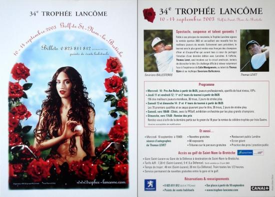 2003 carte promo 34° trophée Lancôme