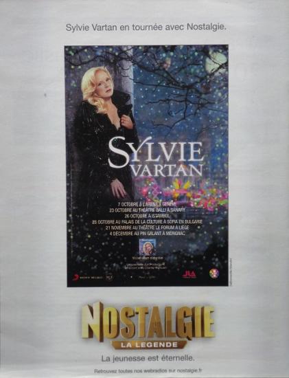 2009 publicité concerts Sylvie Vartan