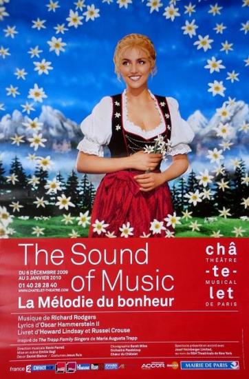2009 affiche du spectacle 'The sound of music' (La mélodie du bonheur) 40x60 cm