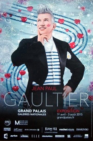 2015 affiche de l'exposition de Jean Paul Gaultier, Grand Palais, Paris 40x60 cm