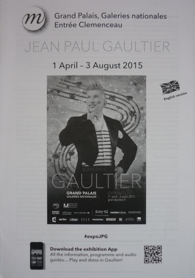 2015 guide anglais expo Jean Paul Gaultier, Grand Palais, Paris
