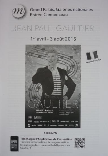 2015 guide français expo Jean Paul Gaultier, Grand Palais, Paris